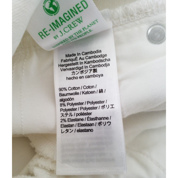 J.Crew 9” Toothpick Mid Rise Stretch Jeans | White Wash | Size 24 | NWT - Picture 10 of 10